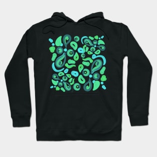 Green Pattern paint abstract Hoodie